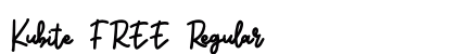 Kubite FREE Regular Font Preview