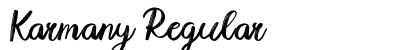 Karmany Regular Font Preview