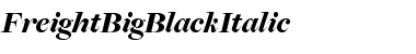 FreightBigBlackItalic Font