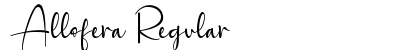 Allofera Regular Font Allofera Regular Font Preview