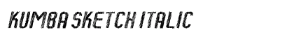 Kumba Sketch Italic Preview
