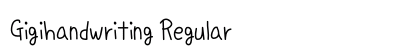 Gigihandwriting Regular Font Preview