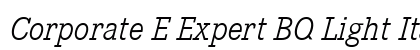 Corporate E Expert BQ Light Italic preview