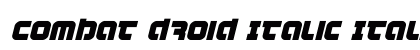 Combat Droid Italic Italic Font Preview