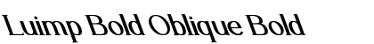Luimp Bold Oblique Bold Font Preview