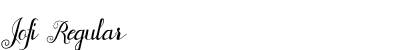 Jofi Regular Font Preview