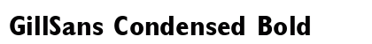 GillSans Condensed Bold Font Preview