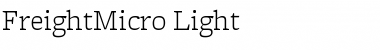 FreightMicro Light Font