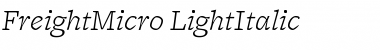 FreightMicro LightItalic Font