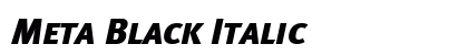 Meta Black Italic Preview