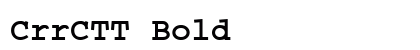 CrrCTT Bold Font Preview
