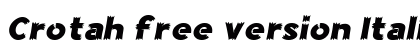 Crotah free version Italic preview
