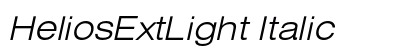 HeliosExtLight Italic Font Preview
