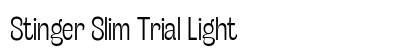 Stinger Slim Trial Light Font Stinger Slim Trial Light Font Preview