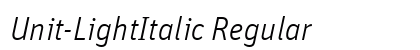 Unit-LightItalic Regular