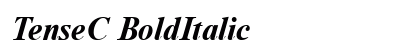 TenseC BoldItalic Font Preview