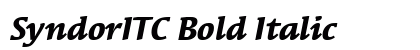 SyndorITC Bold Italic preview SyndorITC Bold Italic preview