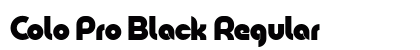 Colo Pro Black Regular Font Preview
