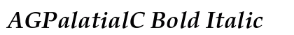 AGPalatialC Bold Italic