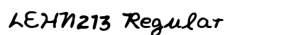 LEHN213 Regular Font Preview