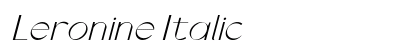 Leronine Italic preview Leronine Italic preview