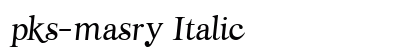 pks-masry Italic preview pks-masry Italic preview