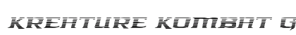 Kreature Kombat Gradient Italic Italic Font Preview