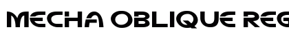 Mecha Oblique Regular Font Preview