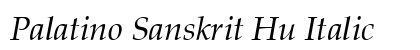 Palatino Sanskrit Hu Italic Font Preview