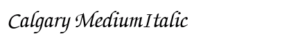 Calgary MediumItalic Font Preview