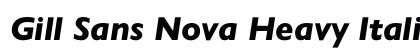Gill Sans Nova Heavy Italic preview