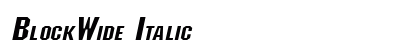 BlockWide Italic Preview