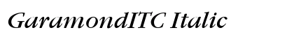 GaramondITC Italic font free download