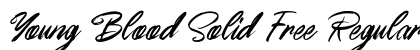 Young Blood Solid Free Regular Font Preview