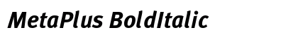MetaPlus BoldItalic Font Preview