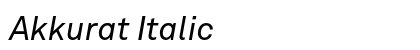 Akkurat Italic preview