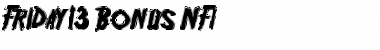 Friday13 Bonus NFI Regular Font