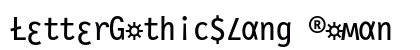 LetterGothicSlang Roman Font LetterGothicSlang Roman Font Preview