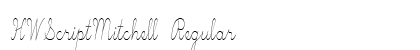 HWScriptMitchell Regular
