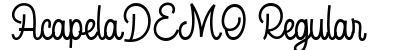 AcapelaDEMO Regular font free download