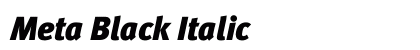 Meta Black Italic Preview