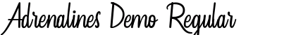 Adrenalines Demo Regular font free download