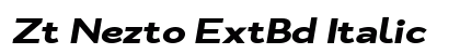 Zt Nezto ExtBd Italic preview