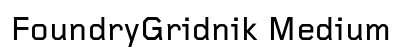 FoundryGridnik Medium font free download