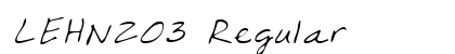 LEHN203 Regular Font Preview