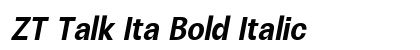 ZT Talk Ita Bold Italic preview