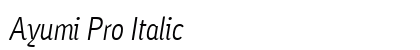 Ayumi Pro Italic preview