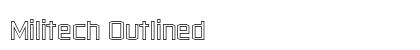 Militech Outlined Font Preview