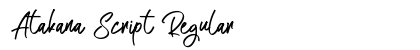 Atakana Script Regular Font Preview
