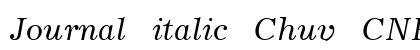 Journal italic Chuv CNP Italic font free download